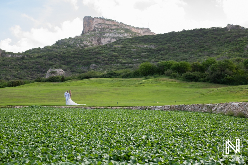 Trash the dress session at golf course