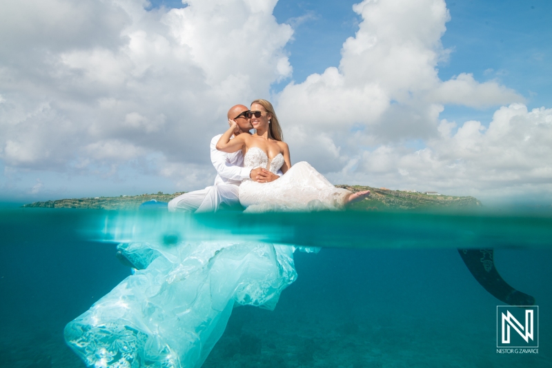 Trash the dress session at the beach