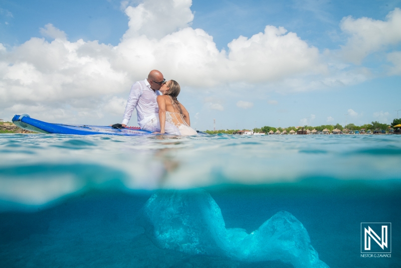 Trash the dress session at the beach