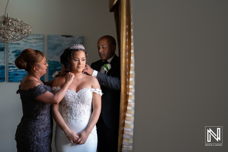 Bride getting ready