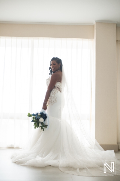 Bride posing