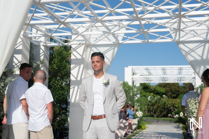 Groom waiting for the bride