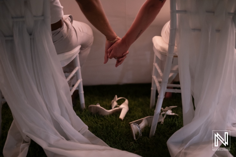 Couple at the reception