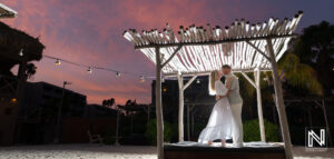 Romantic wedding proposal at Mood Beach in Curacao