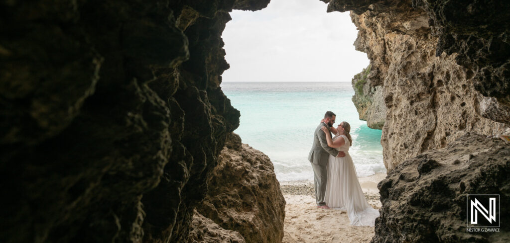 Trash the dress at Cas Abao Beach in Curacao