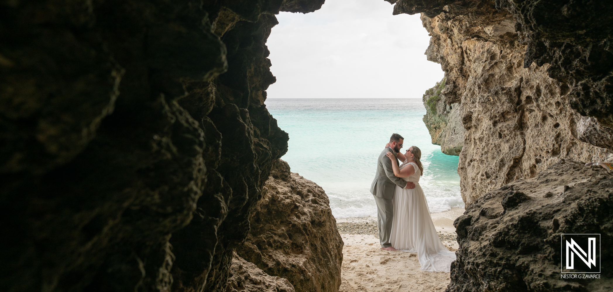 Trash the dress at Cas Abao Beach in Curacao