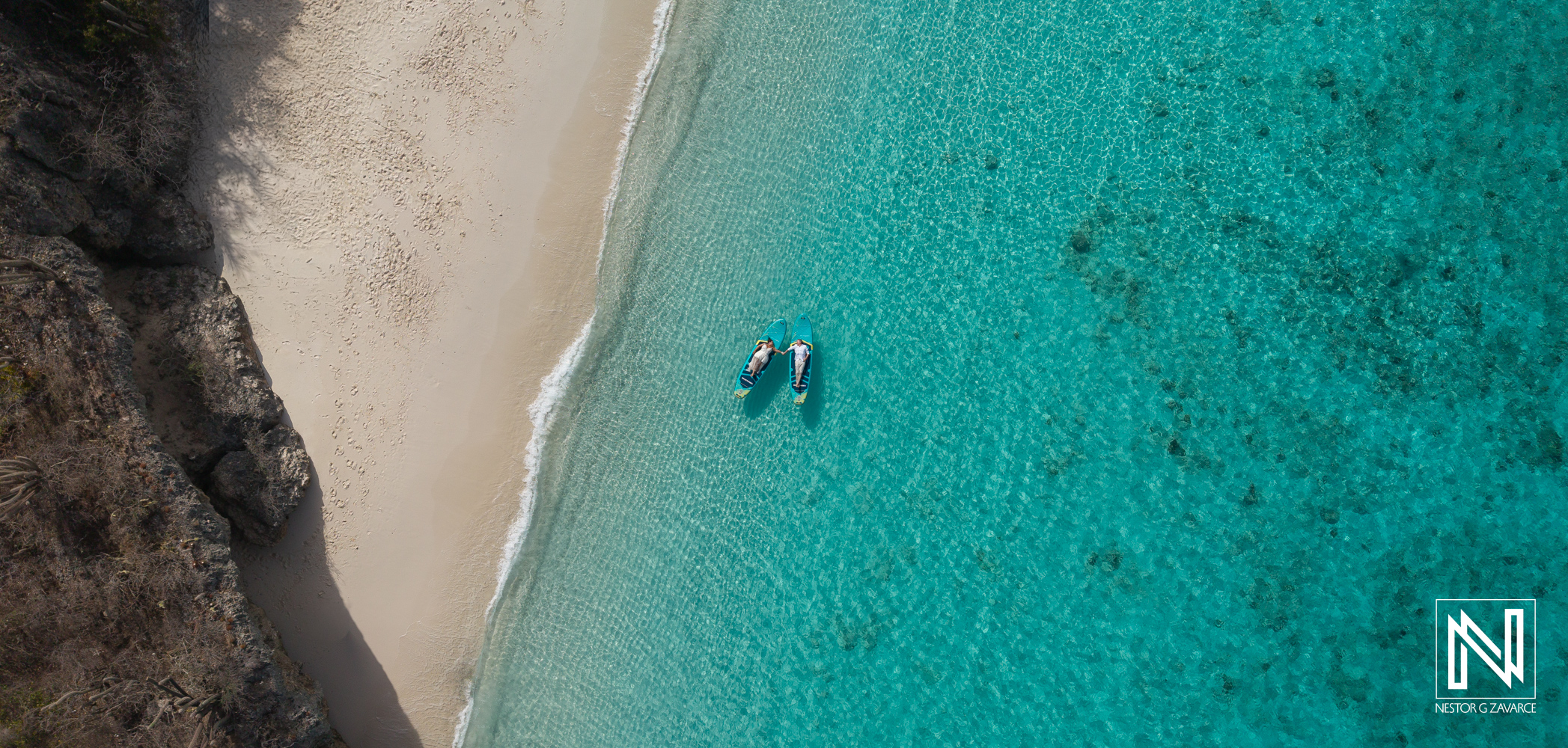 Trash the dress at Cas Abao Beach in Curacao